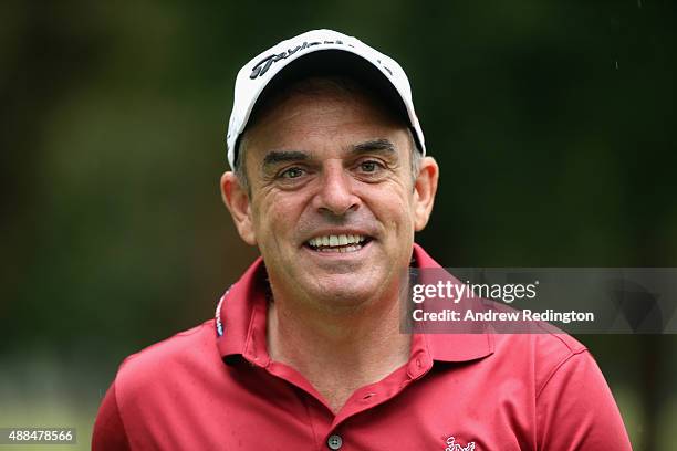 Paul McGinley of Ireland in action during the Pro Am prior to the start of the 72nd Open d'Italia at Golf Club Milano on September 16, 2015 in Monza,...