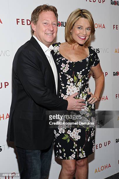 Michael Feldman and Savannah Guthrie attend the "Fed Up" premiere at Museum of Modern Art on May 6, 2014 in New York City.