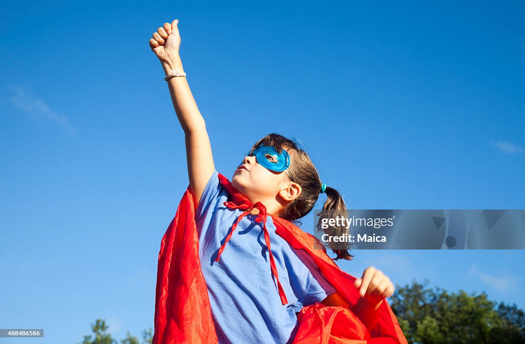 Little superhero girl