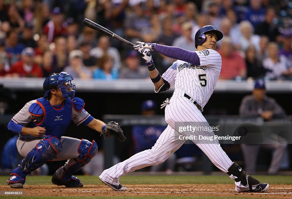 Texas Rangers v Colorado Rockies