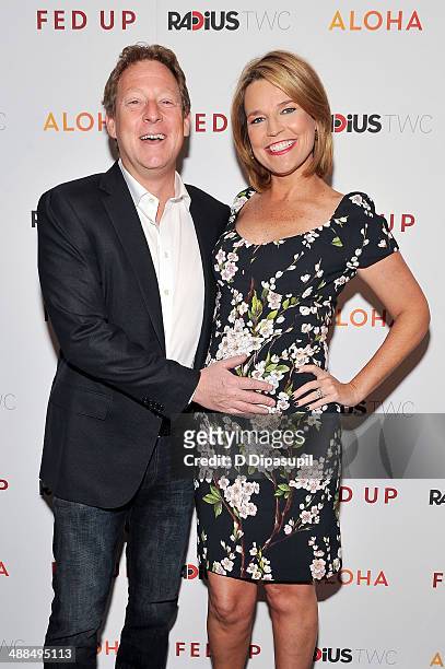 Savannah Guthrie and husband Michael Feldman attend the "Fed Up" premiere at the Museum of Modern Art on May 6, 2014 in New York City.