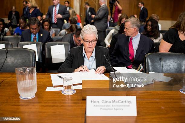 Administrator Gina McCarthy testifies on Wednesday, Sept. 16 during the Senate Environment and Public Works Committee hearing on the Environmental...