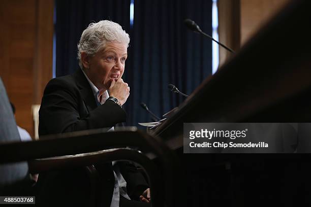 Environmental Protection Agency Administrator Gina McCarthy testifies before the Senate Environmental and Public Works Committee about the Gold King...