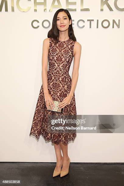 Tao Okamoto attends the Michael Kors Spring 2016 Runway Show during New York Fashion Week: The Shows at Spring Studios on September 16, 2015 in New...