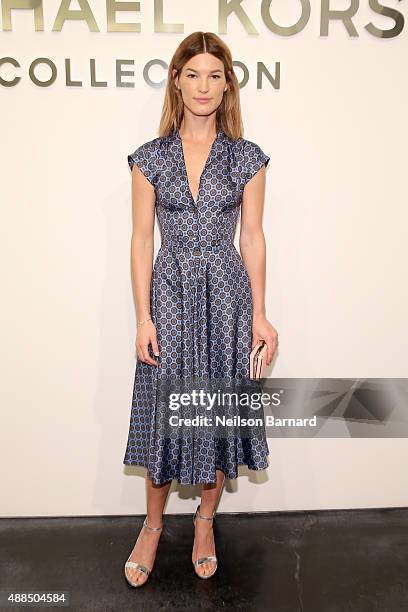 Hanneli Mustaparta attends the Michael Kors Spring 2016 Runway Show during New York Fashion Week: The Shows at Spring Studios on September 16, 2015...