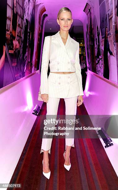 Karolina Kurkova attends the Ferragamo dinner celebrating the launch of the Fiamma Handbag and Film Series at Casa Lever on May 6, 2014 in New York...