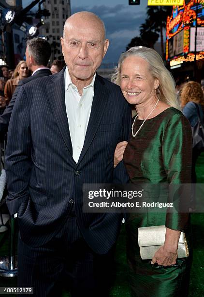 Actor Alan Arkin and Suzanne Newlander Arkin attend the premiere of Disney's "Million Dollar Arm" at the El Capitan Theatre on May 6, 2014 in...