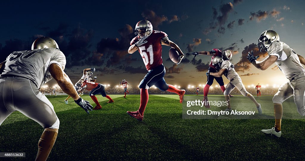 American football in action