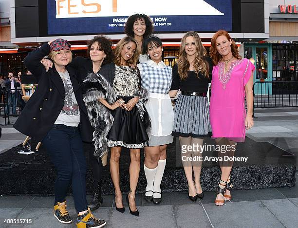 Mona May, Amy Heckerling, Stacey Dash, Stephanie Allain, Alicia Silverstone and Elisa Donovan attend the Film Independent's pre-festival outdoor...