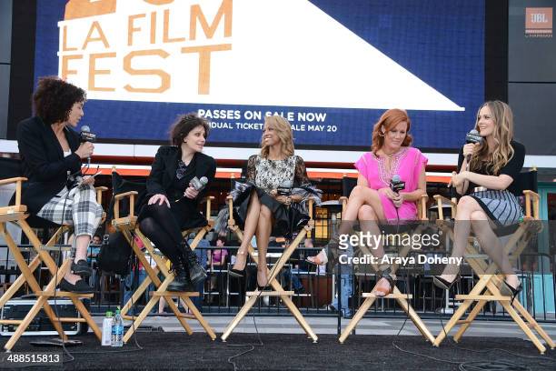 Stephanie Allain, Amy Heckerling, Stacey Dash, Elisa Donovan and Alicia Silverstone attend the Film Independent's pre-festival outdoor screening of...