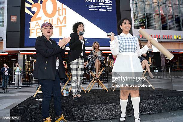 Mona May, Stephanie Allain, Amy Heckerling, Stacey Dash, Elisa Donovan and Alicia Silverstone attend the Film Independent's pre-festival outdoor...