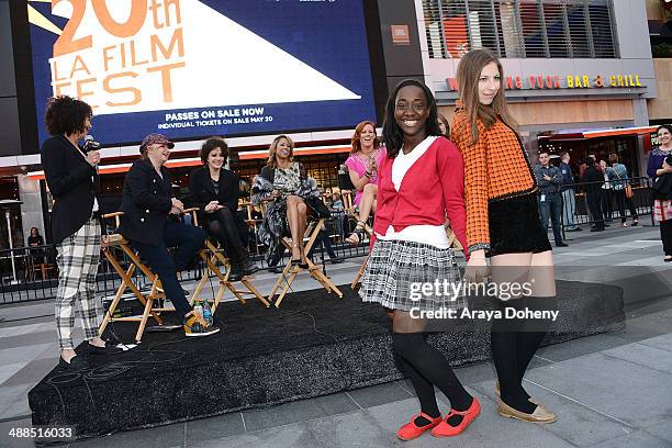 Stephanie Allain, Mona May, Amy Heckerling, Stacey Dash, Elisa Donovan and Alicia Silverstone attend the Film Independent's pre-festival outdoor...