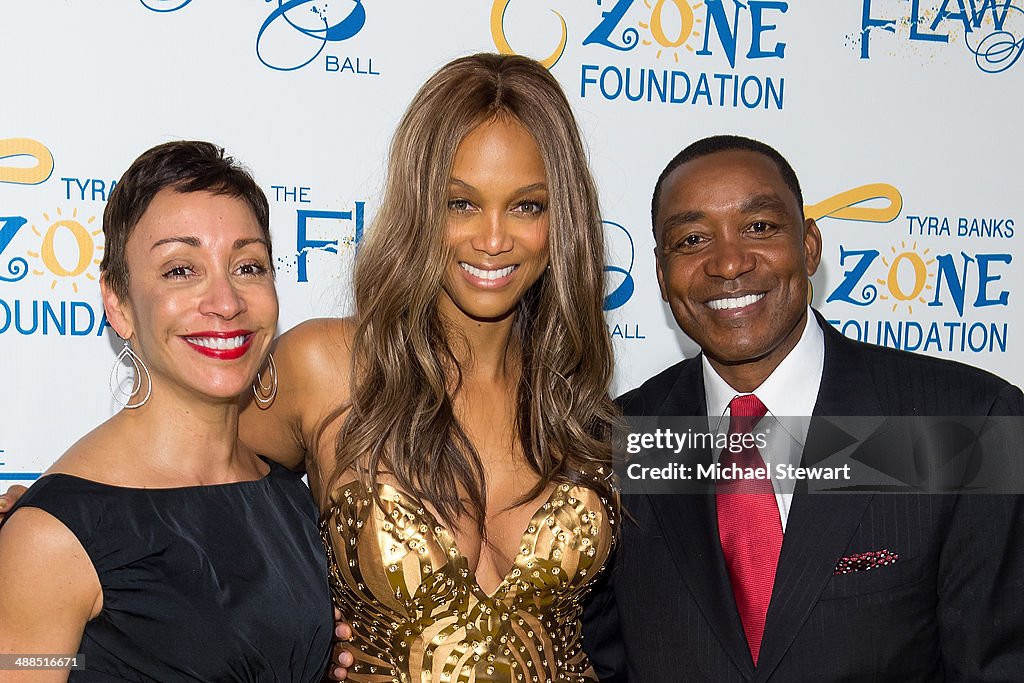 Lynn Kendall, model Tyra Banks and former NBA player/coach Isiah