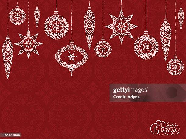 holiday greetings - white lace pattern stock illustrations