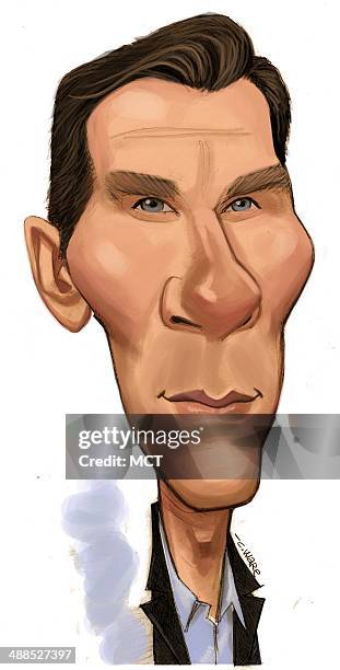 Dpi Chris Ware caricature of film, TV and stage actor Benedict Cumberbatch.