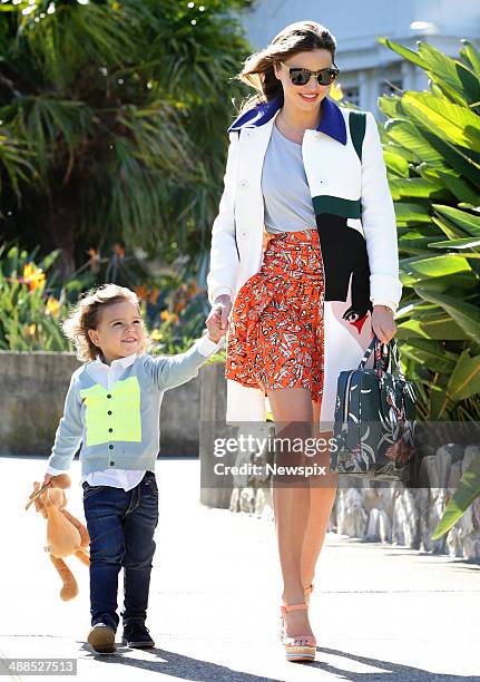 Supermodel Miranda Kerr and son Flynn attend a baby shower for friend Annie Kelly in Balmoral in Sydney, Australia.