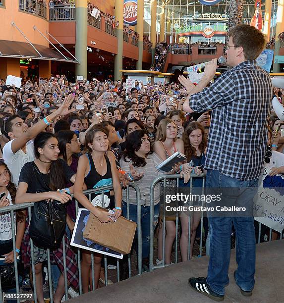 John Green attends the The Fault In Our Stars Miami Fan Event at Dolphin Mall on May 6, 2014 in Miami, Florida.
