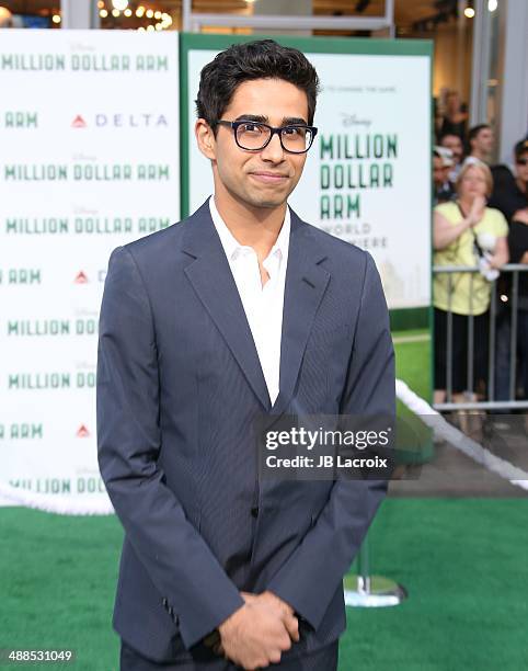 Suraj Sharma attends the "Million Dollar Arm" Los Angeles premiere held at El Capitain Theater on May 6, 2014 in Hollywood, California.