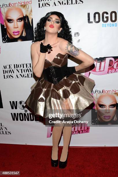 Adore Delano attends Logo TV's "RuPaul's Drag Race" season 6 reunion taping at The Theatre at Ace Hotel Downtown LA on May 6, 2014 in Los Angeles,...