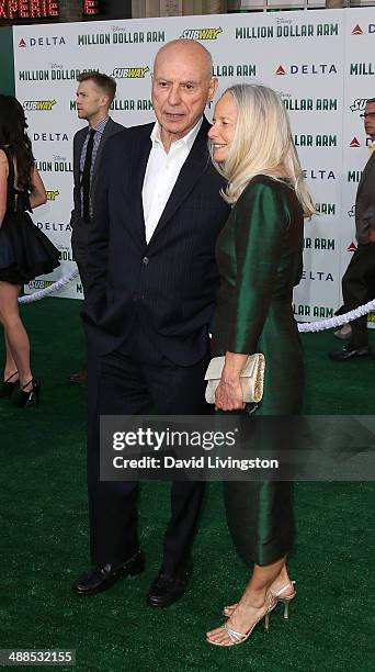 Actor Alan Arkin and wife Suzanne Newlander Arkin attend the premiere of Disney's "Million Dollar Arm" at the El Capitan Theatre on May 6, 2014 in...