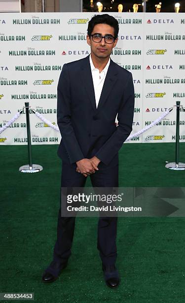 Actor Suraj Sharma attends the premiere of Disney's "Million Dollar Arm" at the El Capitan Theatre on May 6, 2014 in Hollywood, California.