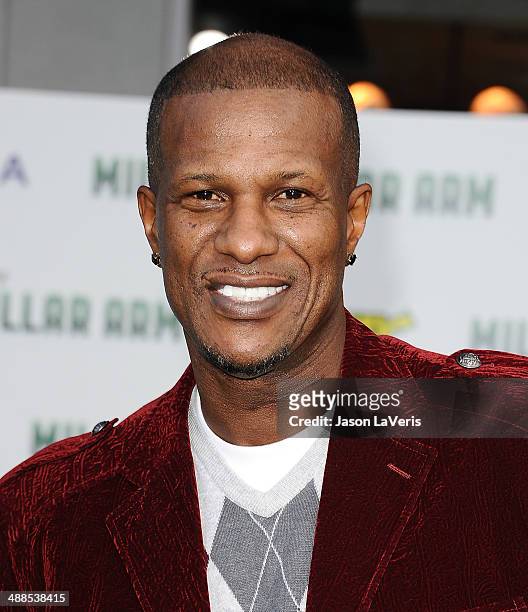 Former MLB player Eric Davis attends the premiere of "Million Dollar Arm" at the El Capitan Theatre on May 6, 2014 in Hollywood, California.