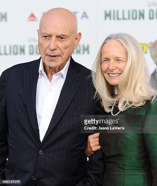 Actor Alan Arkin and wife Suzanne Newlander Arkin attend the premiere of "Million Dollar Arm" at the El Capitan Theatre on May 6, 2014 in Hollywood,...
