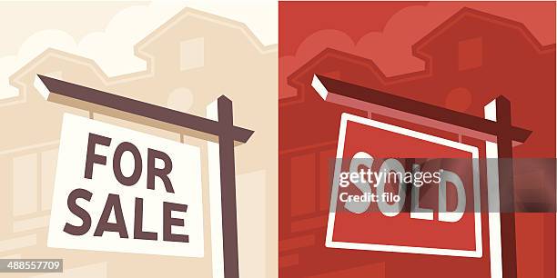 real estate - real estate sign stock illustrations