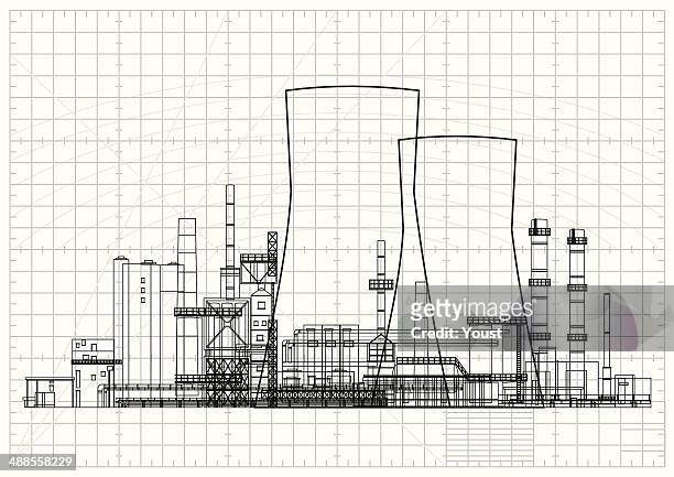 発電所の設計図 - nuclear reactor点のイラスト素材／クリップアート素材／マンガ素材／アイコン素材