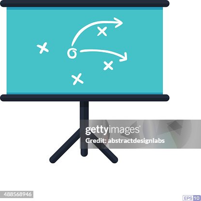 Strategy or Game plan on blackboard Strategy or Game plan on blackboard
