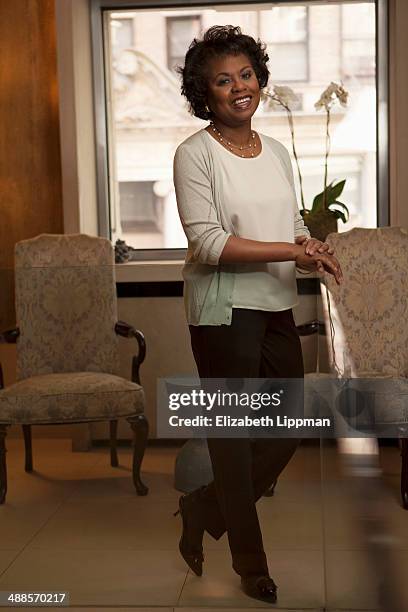 Attorney Anita Hill is photographed for Boston Globe on March 21, 2014 in New York City.