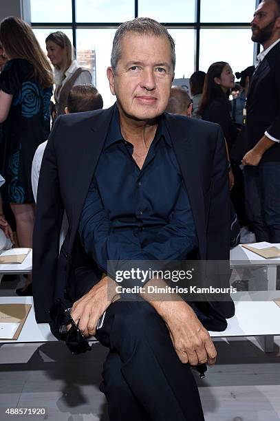 Photographer Mario Testino attends the Michael Kors Spring 2016 Runway Show during New York Fashion Week: The Shows at Spring Studios on September...