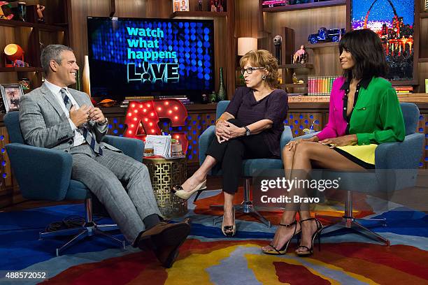 Pictured : Andy Cohen, Joy Behar and Ciara --