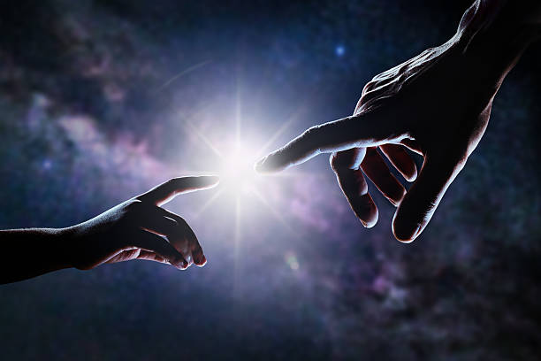mano de dios - creacion de dios fotografías e imágenes de stock