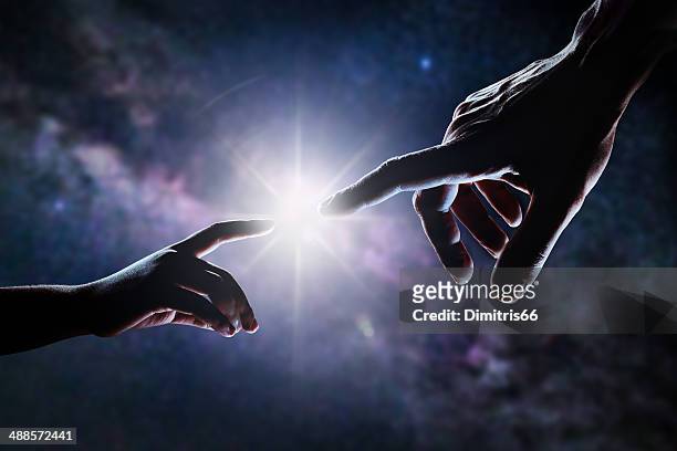 hand of god - spirituality stock pictures, royalty-free photos & images