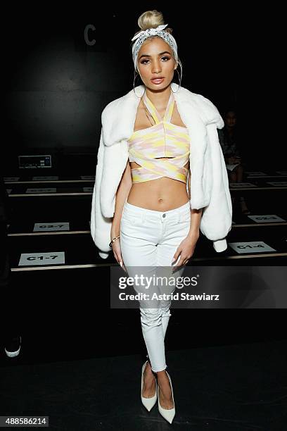 Singer Princess Pia Mia attends Thomas Wylde Spring 2016 during New York Fashion Week: The Shows at The Dock, Skylight at Moynihan Station on...