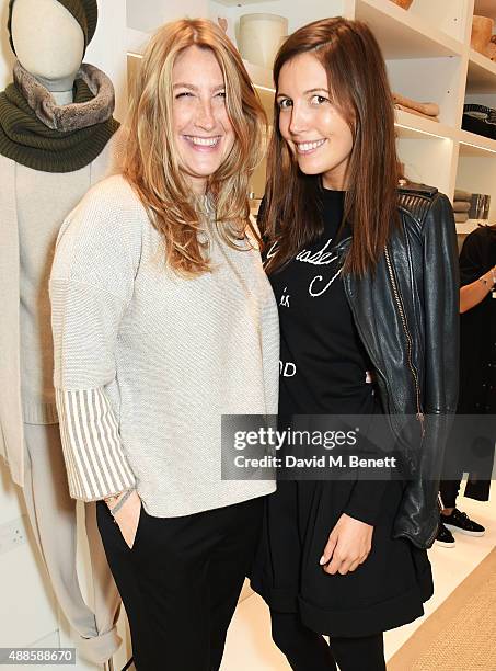 Georgina Cohen and Amanda Sheppard attends the launch of the Bamford South Audley store in Mayfair on September 16, 2015 in London, England.