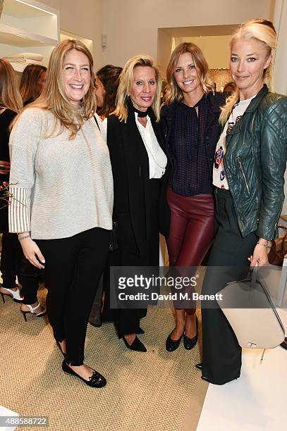 Georgina Cohen, Lady Carole Bamford, Malin Jefferies and Tamara Beckwith attend the launch of the Bamford South Audley store in Mayfair on September...