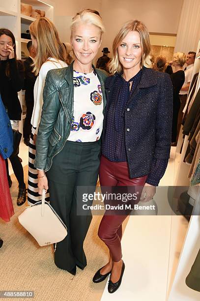 Tamara Beckwith and Malin Jefferies attend the launch of the Bamford South Audley store in Mayfair on September 16, 2015 in London, England.