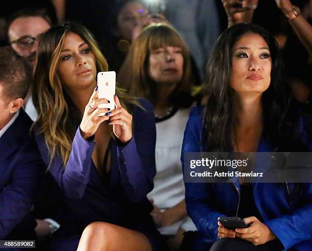 Singer Nicole Scherzinger and pianist Chloe Flower attend Thomas Wylde Spring 2016 during New York Fashion Week: The Shows at The Dock, Skylight at...