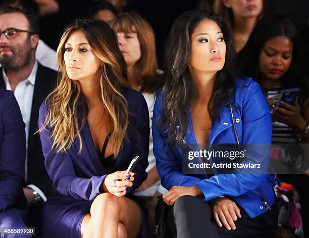 Singer Nicole Scherzinger and pianist Chloe Flower attend Thomas Wylde Spring 2016 during New York Fashion Week: The Shows at The Dock, Skylight at...