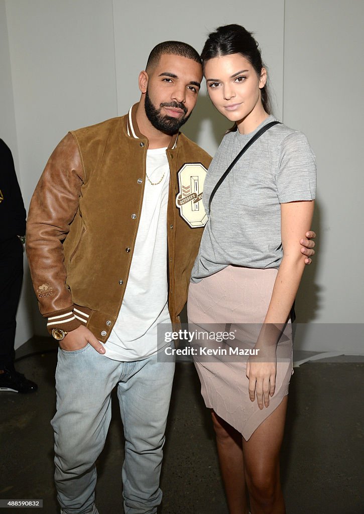 Drake and Kendall Jenner attend Kanye West Yeezy Season 2 during