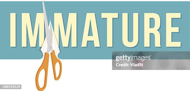 immature - young at heart stock illustrations