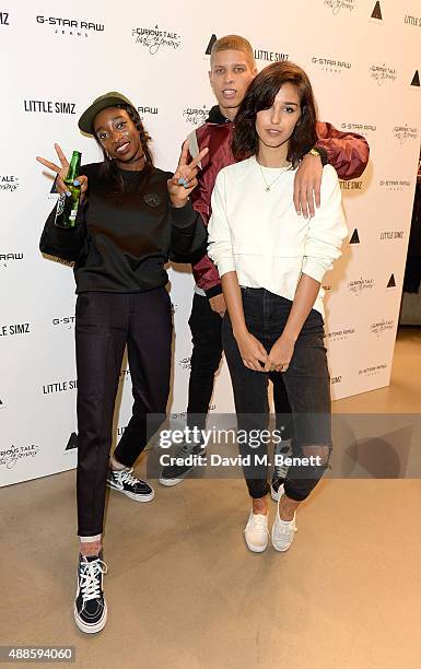 Little Simz and Ashley Sky attend the Little Simz x G-Star RAW in-store album launch for 'A Curious Tale of Trials + Persons' on September 16, 2015...