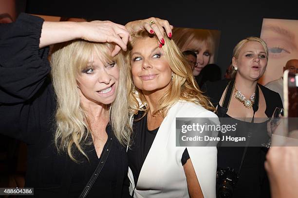 Jo Wood and Jilly Johnson attend the book launch party for 'Simply Glamorous' By Gary Cockerill at Alon Zakaim on September 16, 2015 in London,...