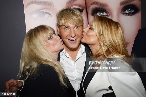 Jo Wood, Gary Cockerill and Jilly Johnson attend the book launch party for 'Simply Glamorous' By Gary Cockerill at Alon Zakaim on September 16, 2015...