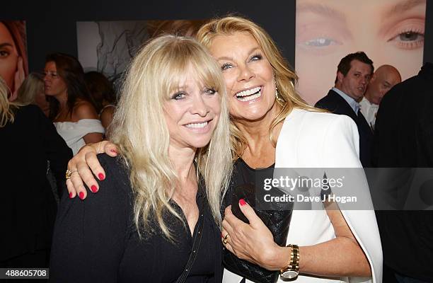 Jo Wood and Jilly Johnson attend the book launch party for 'Simply Glamorous' By Gary Cockerill at Alon Zakaim on September 16, 2015 in London,...