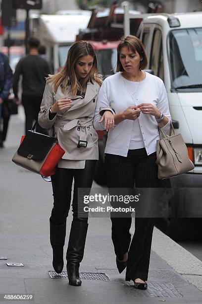 Caroline Celico and Simone Leite are seen on May 7, 2014 in Milan, Italy.