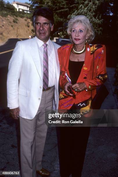 Actress Vera Ralston and husband Charles de Alva attend the California Youth Theatre 1986 Season Kick-Off Celebration on August 13, 1986 at John...