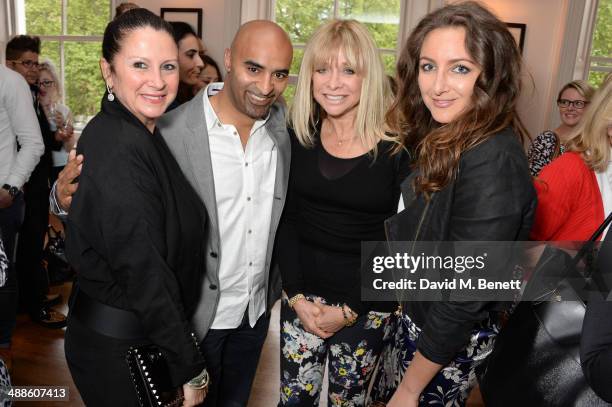 Fran Cutler, Jon Denoris, Jo Wood and Natasha Corrett attend the launch of 'The Pop-Up Gym' written by Jon Denoris at Mortons on May 7, 2014 in...